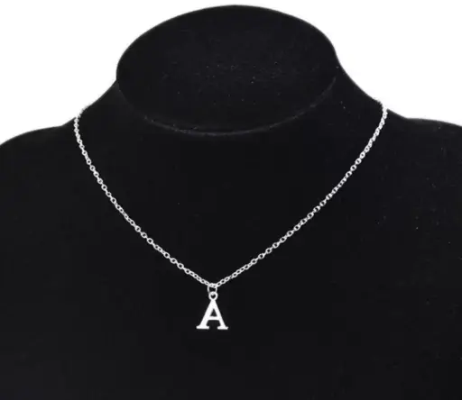 Colar Feminino com Inicial Prata