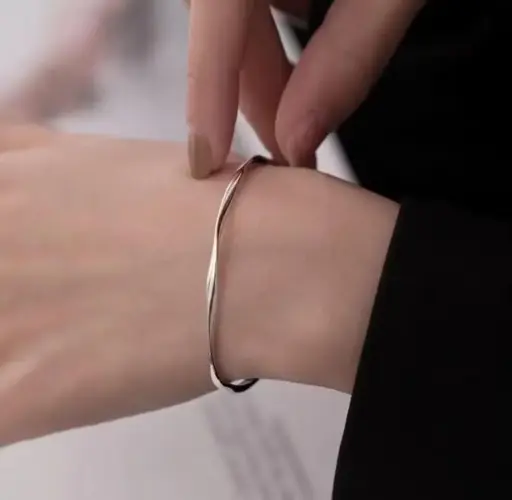 Pulseira Femnina Simples Prata